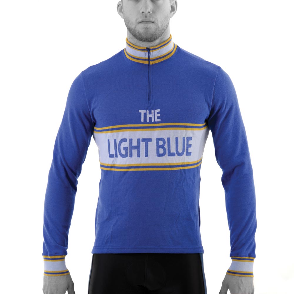 The Light Blue Vintage Long Sleeve Merino Wool Jersey