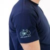 image of The Light Blue Pista T-Shirt sleeve detail