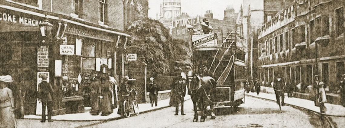 image of the light blue shop c.1900